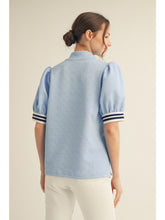Border Blouse - Sky