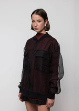 Oversized Organza Bomber