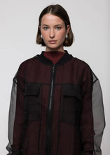 Oversized Organza Bomber