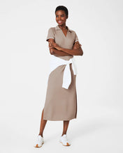 AirEssentials Pique Midi Dress - Ashwood - LAST ONE SIZE S