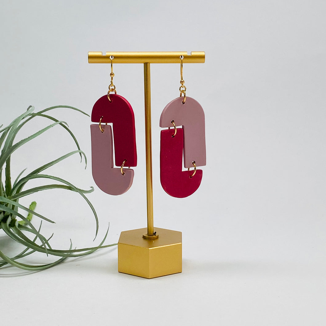 Luna Pink and Rose Earrings