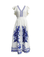 Border Print Dress