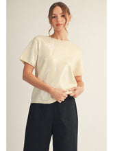 Diamante Top -  Cream