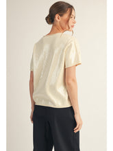 Diamante Top -  Cream