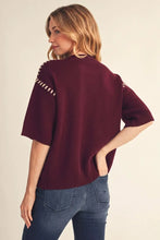 Big Stitch Top - Maroon