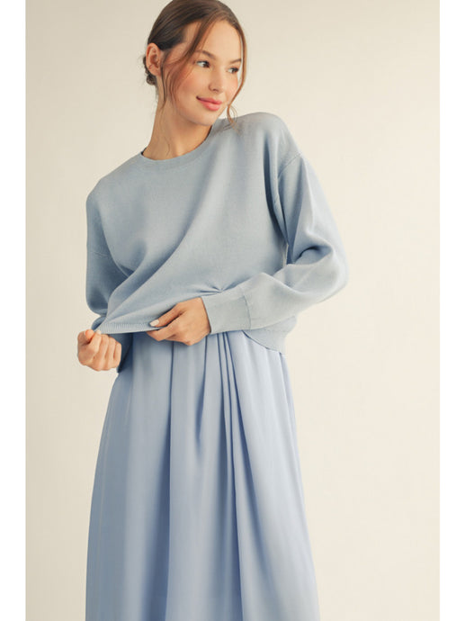 Tuck Sweater - Ice