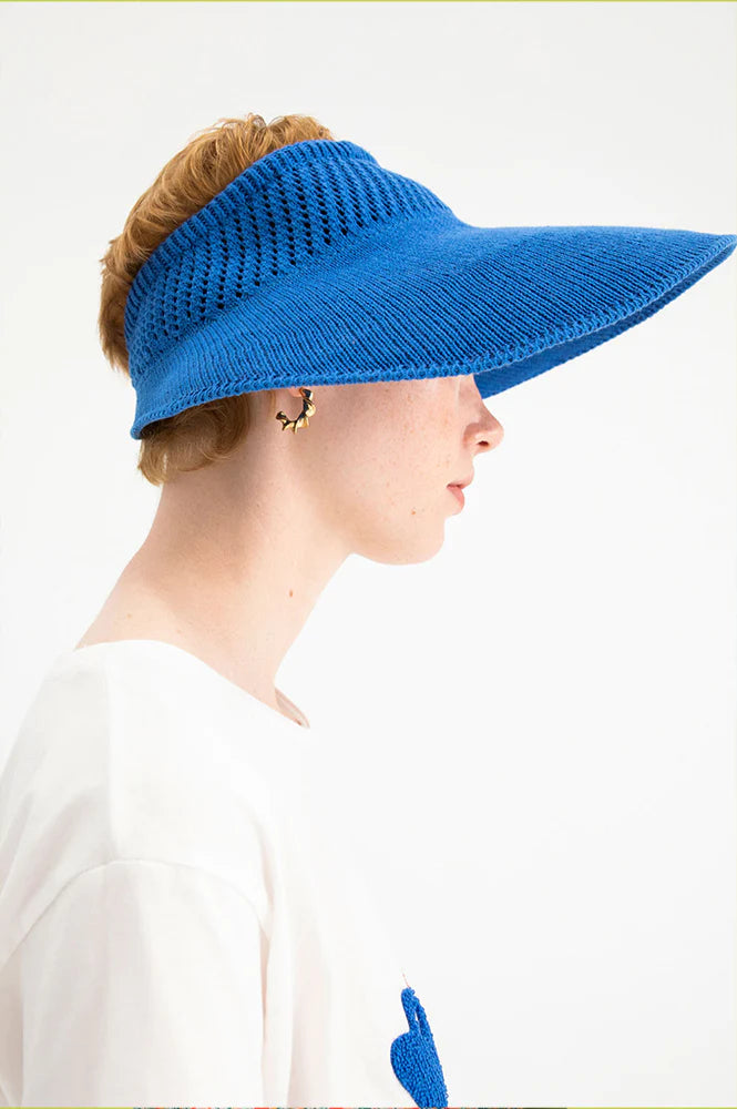 Crochet Visor Cerulean Arco Avenue