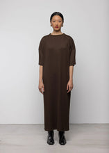 Pleated T-Shirt Dress - Mocha