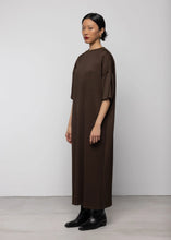Pleated T-Shirt Dress - Mocha