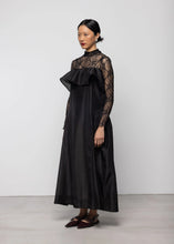 Lace Asymmetric High Neck Top