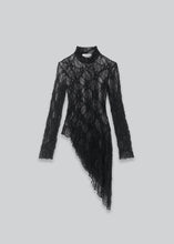 Lace Asymmetric High Neck Top