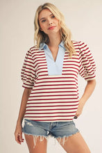 Barzy Top - Brick Stripe