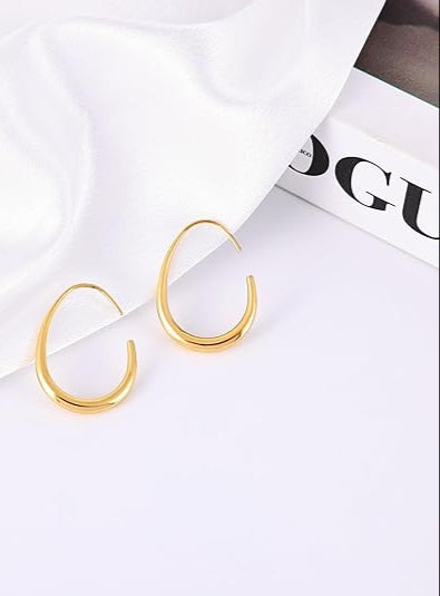 Allyson Hoops - Small - Gold