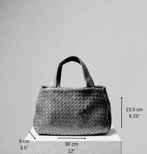 Eveline Medium Satchel - Woven Smoke