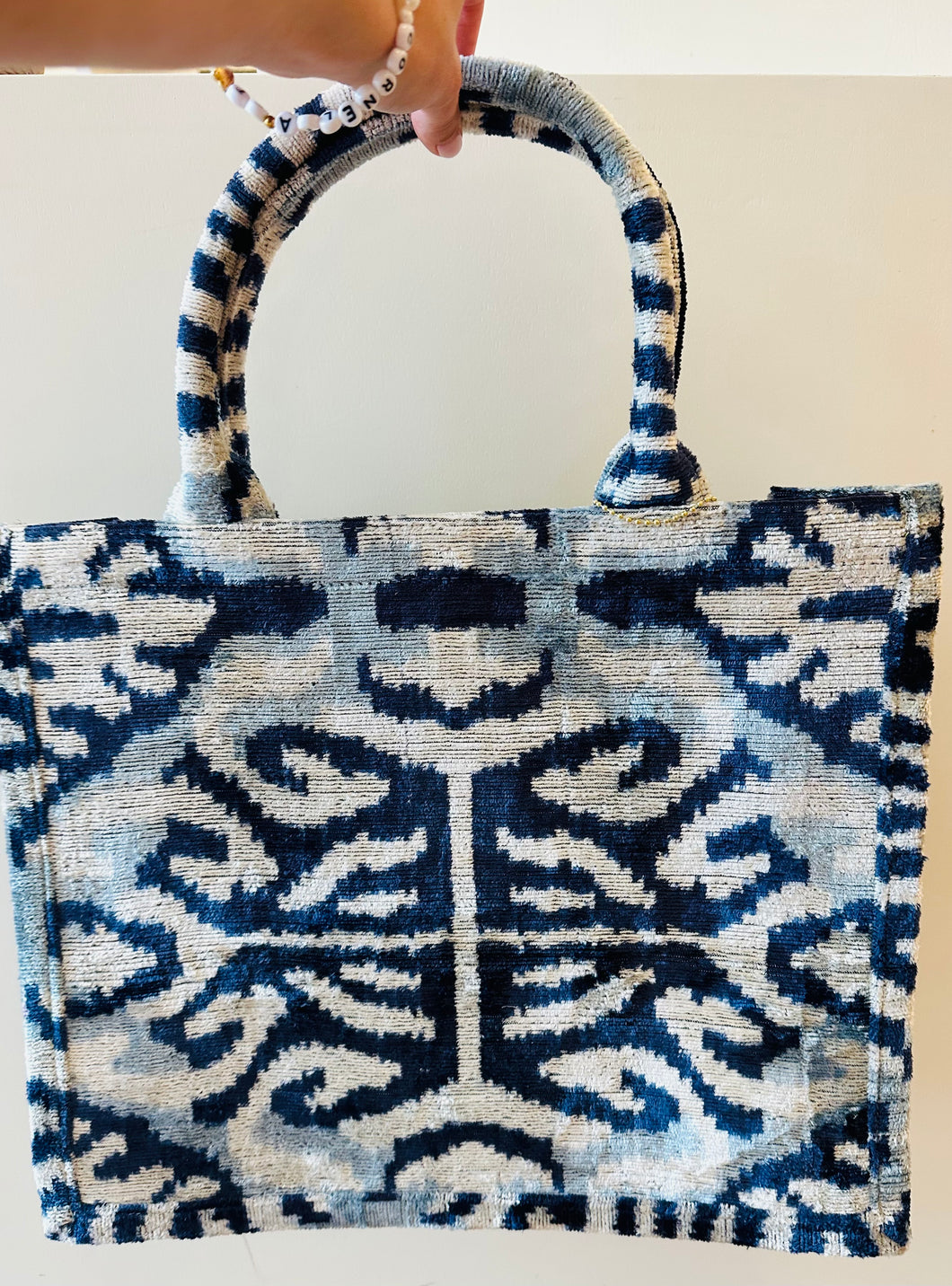 Navy and Grey Large Tote