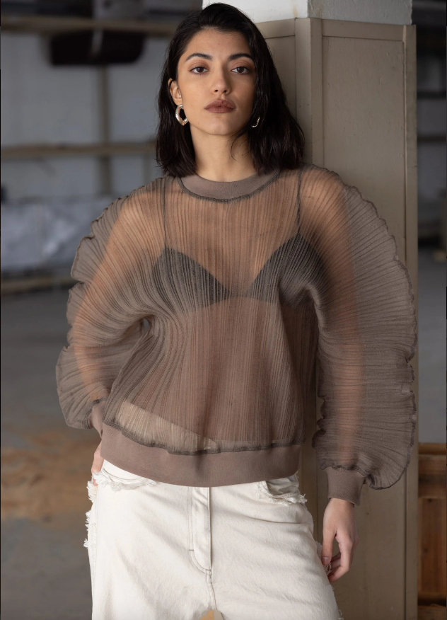 sheer organza top