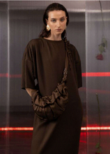 Pleated T-Shirt Dress - Mocha