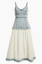 Mixed Media Denim Dress