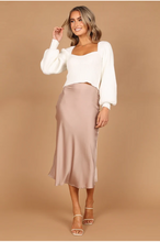 Gia Sweetheart Sweater - White