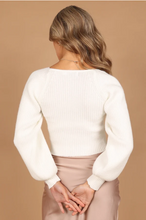 Gia Sweetheart Sweater - White