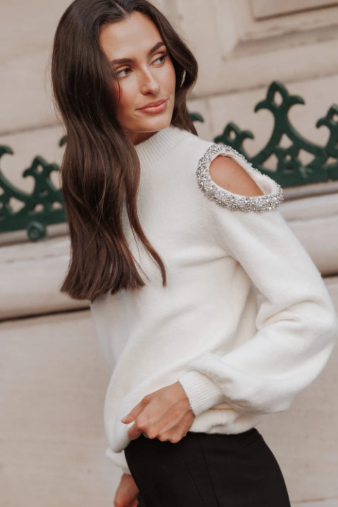Xena Cold Shoulder Sweater