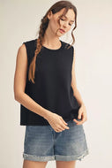 Gather Tank - Black - LAST ONE SIZE L