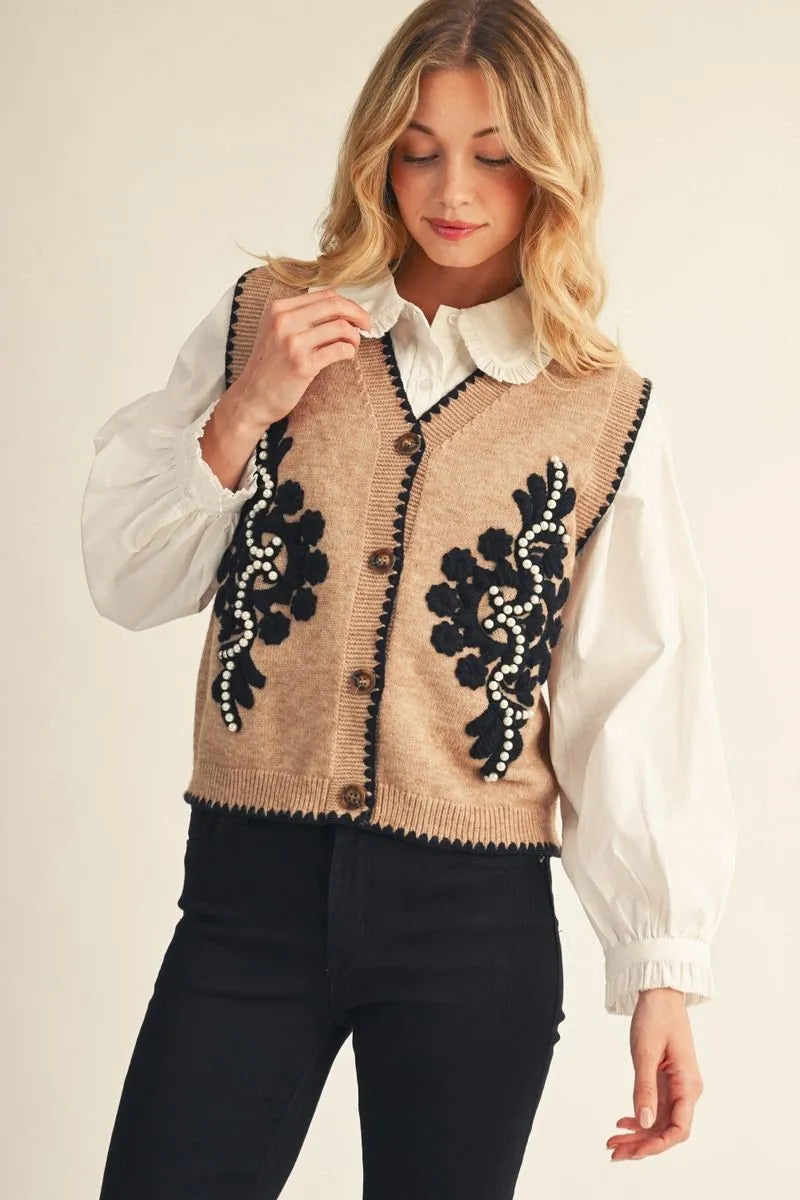 Pearly Vest - Taupe