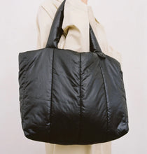 Quilt Large Tote Bag - Black