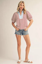 Barzy Top - Brick Stripe