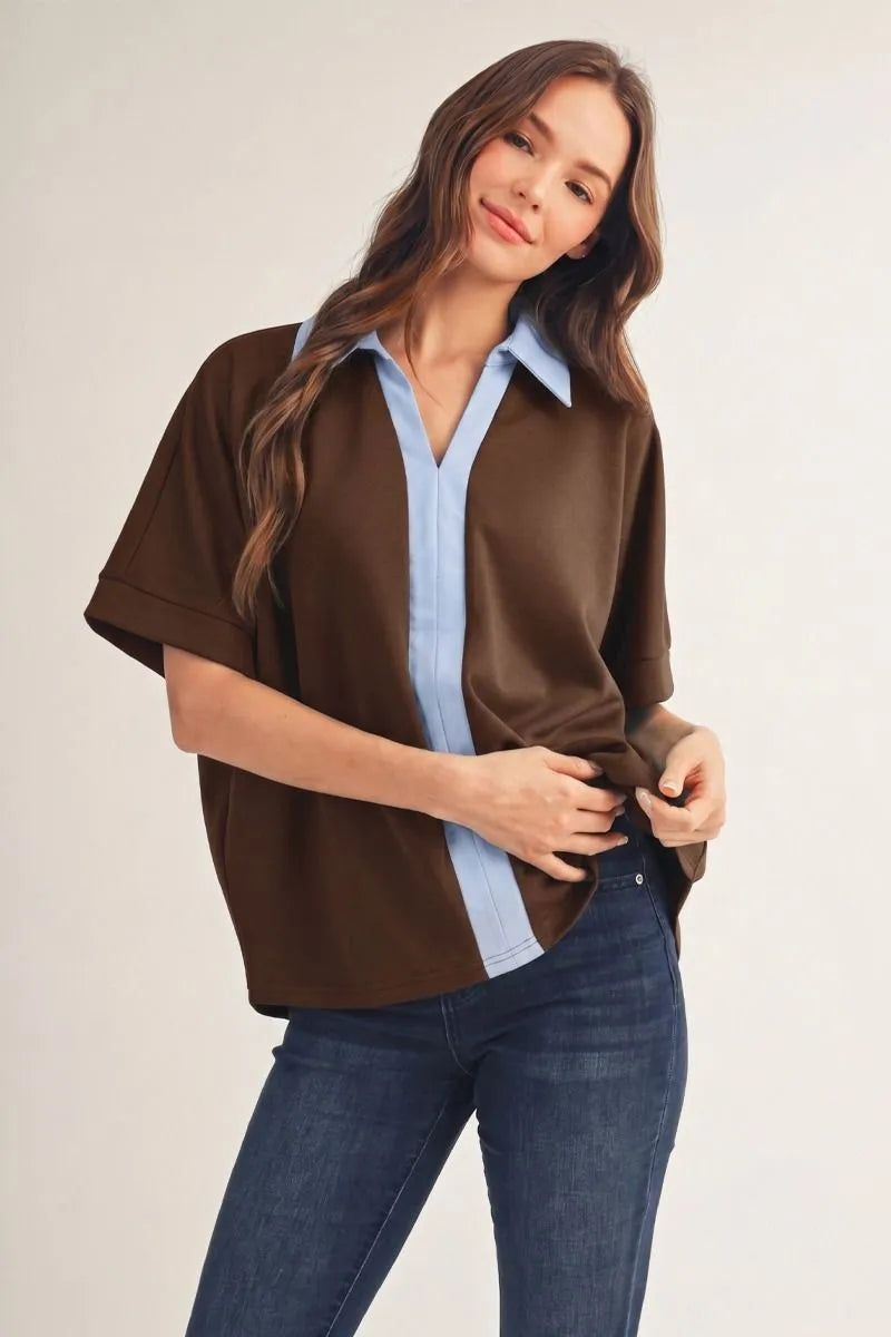 Trim Top - Brown