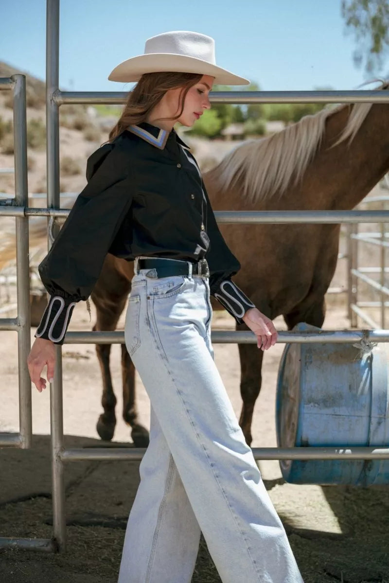 El Paso Button Down - Black