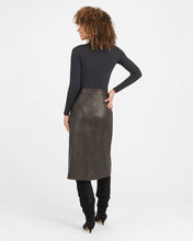 Leather Like Midi Skirt