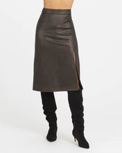 Leather Like Midi Skirt