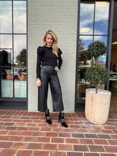 Leather Like Culottes - Black
