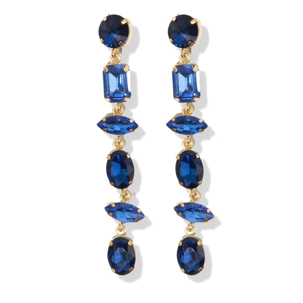 Jane Dangle Earrings - Blue