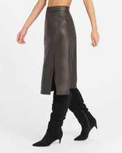 Leather Like Midi Skirt