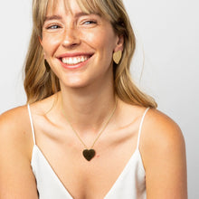 Brass Heart Earrings