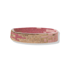 Beaded Ombre Small Stretch Bracelet - Light Pink